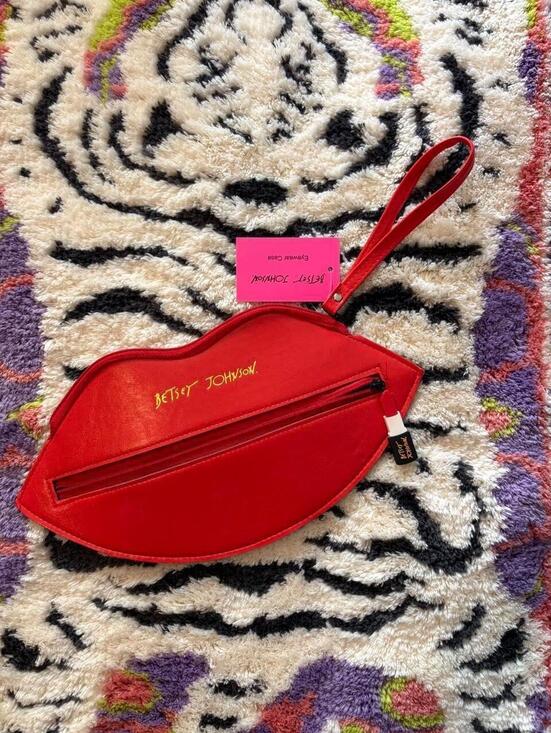 Betsey Johnson Handbags - Betsey Johnson Red Lips Wristlet Clutch Bag New with Tags
